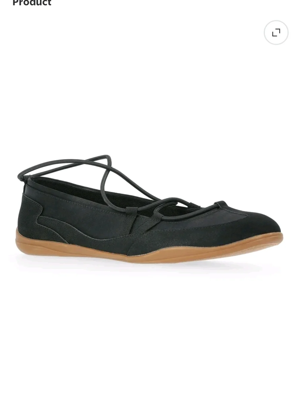 No Boundaries Black Crisscross Lace Ballet Flat